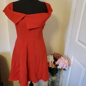 Red Off Shoulder Dress